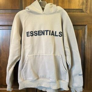 Essentials Beige Hoodie for Men